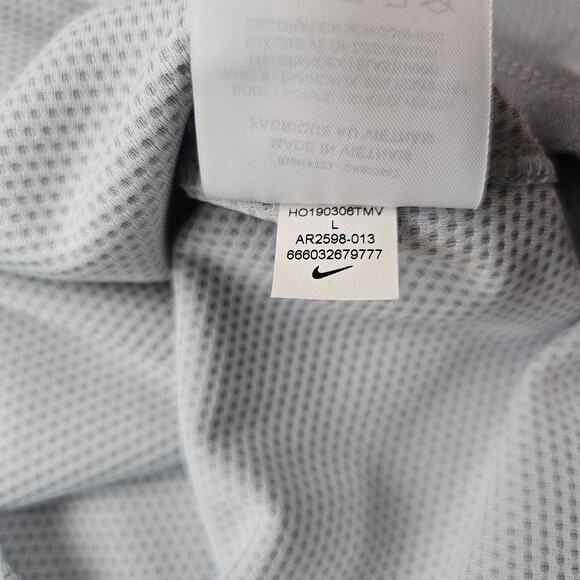 Nike Golf Dri-Fit 1/4‎ Zip Pullover Men Large Gray Black Long Sleeve Mock Neck - Picture 7 of 9